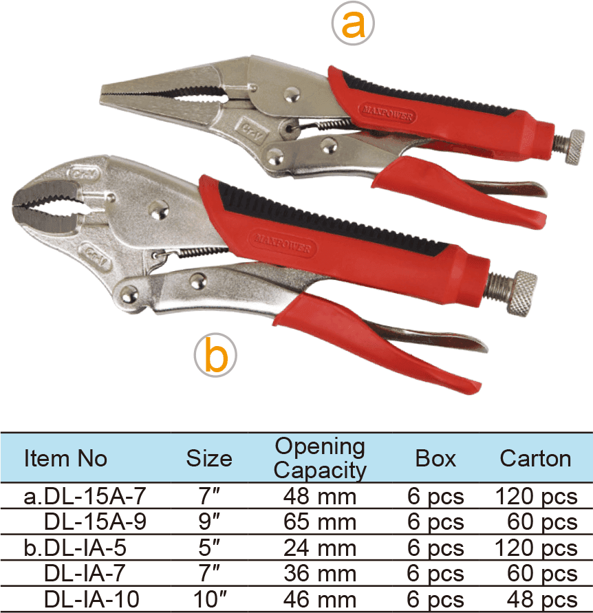 Long Nose Locking Pliers & Curved Jaws Locking Pliers(1)