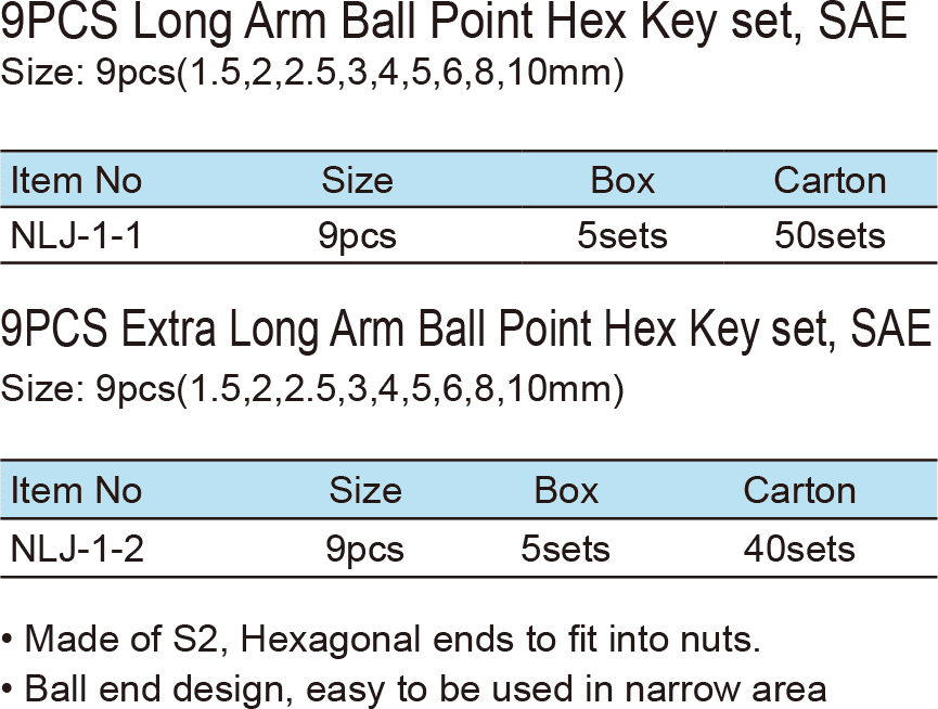 Ball Point Hex Key Set(1)