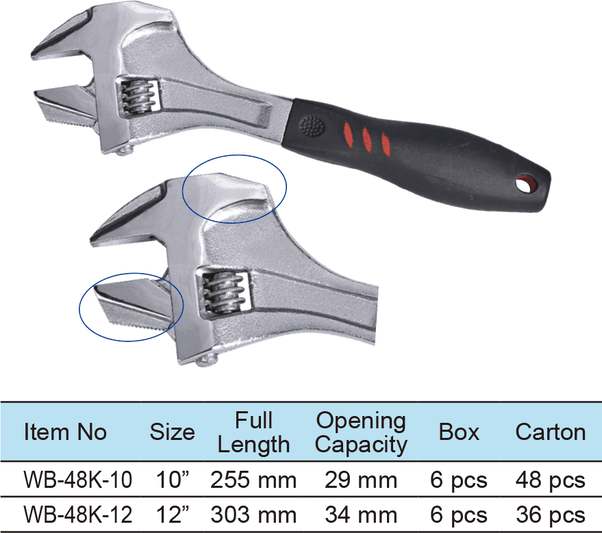 3 in 1 Multifunction Adjustable Wrench,Reversable Jaw, hammer head(1)